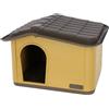 Kerbl Pet casa per gatti Paola Eco, miele/nero, 60x51x41 cm, cuccia per gatti, 100% plastica riciclata, cani, gatti