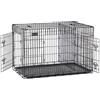 Feandrea Gabbia per Cani Pieghevole, con 2 Porte, Divisorio, Vassoio Rimovibile, 122 x 74,5 x 80,5 cm, XXL, Nero PPD48BK