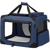 FEANDREA Trasportino per Cane, Gabbia Pieghevole, L (70 x 52 x 52 cm), Blu Scuro PDC70Z