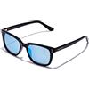 Hawkers JACK, Occhiali da sole Unisex - Adulto, Blue Polarized · Black Ct, Taglia unica