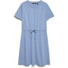 Vero Moda Abito Casual da Donna con Scollo Rotondo e Fascia in Vita, Brunnera Blu, S