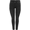 ONLY Wauw Life Mid Donna Jeans Nero 56% Cotone, 39% Poliestere, 3% Viscosa, 2% elasthane Skinny