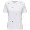 ONLY Onlketty Life S/S O-Neck Top Box CS Jrs T-Shirt, Bianco, S Donna