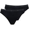 sloggi Donna 24/7 100 Tai 2P, Nero, 38
