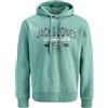 JACK & JONES Jjelogo Felpa Uomo Cappuccio 2 col 25/26 Noos, Blue Mirage, S, Blue Mirage., S