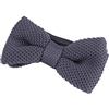 DonDon Papillon uomo fatto a maglia annodato e regolabile 11 x 6 cm grigio scuro