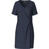 PIECES Pcanora SS V-Neck Knot Dress Jrs BC, Ombre Blu, L
