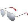 CLANDESTINE - Occhiali da Sole A10 Silver - Lenti Polarizzate HD in Nylon e Montatura in Acciaio Inossidabile - Occhiali da Sole Unisex - Smart Vision Technology - Più Nitidezza e Meno Riflessi