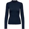 JdY fransiska Life L/S Hi-NCK Top Jr Noos, Blazer Blu Marine, L