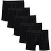 Amazon Essentials Boxer in Jersey di Cotone, Biancheria Intima Uomo, Pacco da 5, Nero, XL