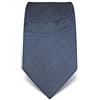 Vincenzo Boretti cravatta elegante classica da uomo, 8 cm x 15 cm, di pura seta di alta qualità, idrorepellente e antisporco, motivo a righe blu