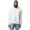Gildan Felpa in Pile con Cappuccio, Modello G18500, Felpa con Cappuccio Uomo, Bianco, S
