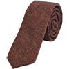 DonDon cravatta stretta da uomo 6 cm cotone - arancione-nero