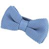 DonDon Papillon uomo fatto a maglia annodato e regolabile 11 x 6 cm azzurro