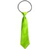 DonDon Cravatta da bambino ragazzo effetto seta lucida - 7,0 cm di larghezza - con elastico - verde neon