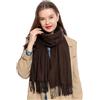 DonDon Sciarpa Donna Invernale Sciarpa Inverno Scialle Stola morbida e calda 185 x 65 cm - viola