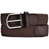 MASADA Cintura in tessuto - cintura elastica stretch per uomo e donna larga 3,2 cm lunga 100-110 cm - Marrone