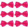 DonDon Set da 6 papillon da uomo 12 x 6 cm già legato e infinitamente regolabile Blu