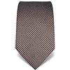 Vincenzo Boretti cravatta elegante classica da uomo, 8 cm x 15 cm, di pura seta di alta qualità, idrorepellente e antisporco, motivo pied-de-poule marrone scuro