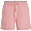 JACK & JONES Jpstmaui Ocean Seersucker Swim Shorts, Rosso Vivo, M Uomo