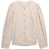 Marks & Spencer Blusa Stampata in Puro Cotone con Bottoni Frontali da Donna Marrone