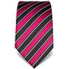 Vincenzo Boretti cravatta elegante classica da uomo, 8 cm x 15 cm, di pura seta di alta qualità, idrorepellente e antisporco, motivo a righe fucsia
