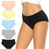 Lakpoau Mutande Donna Cotone Vita Media Pacco da 5 Slip Culotte Comode