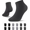 L&K 12 paia di calzini da uomo/donna in tinta unita Nero/Grigio 39/42 2301GE