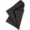 DonDon fazzoletto da taschino 23 x 23 cm per uomo di plaid e tweed di cotone nero-grigio