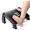 Mkitnvy Poggiapiedi Ergonomico con 6 Regolabili e Angolo massaggio a rullo
