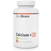 GymBeam Calcio Integratore con Vitamina D3, 320mg di Calcio per Dose, Sostanza Minerale Essenziale per il Corpo Umano, Capsule Facili da Deglutire, per Ossa, Denti e Funzione Muscolare