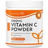 Nutravita Vitamina C in polvere 500 g - 1000 mg di vitamina C per porzione - scorta per 16 mesi - Acido ascorbico puro in polvere finissima - Supporta il sistema immunitario e riduce la stanchezza