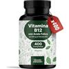 Bloom Naturals Beauty Supplements Vitamina B12 con Acido Folico - 400 Compresse - 400 Giorni di Scorta - Alto Dosaggio 500 µg - Vegano - Prodotto in Germania - Testato in Laboratorio