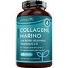 Nutravita Collagene Marino con Acido Ialuronico 1000 mg - 60 Capsule Collagene Idrolizzato di Tipo 1 - Colageno con Vitamina C, E, B2, Zinco, Rame e Iodio - Integratori per Capelli, Unghie e Pelle