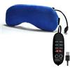 PJYU Maschera per gli occhi riscaldante, elettrica, riscaldabile, con semi di lino, per alleviare blefarite, occhi asciutti, occhiaie e orzo, lavabile (blu scuro)