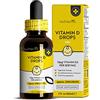Nutravita Gocce di Vitamina D 60ml per Neonati e Bambini - Sistema Immunitario Sano, Crescita Sana e Sviluppo Osseo nei Bambini - 400 UI / 10 mcg per Goccia (2000 gocce) - Senza zucchero - Nutravita