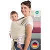 Laleni Fascia Neonato fino a 15kg in Morbido Cotone - Fascia Porta Bebe dalla nascita - Fascia Neonato Porta Bebe Certificata OEKO-TEX - Fascia Bebe Lunga 5,10m - Fascia Elastica Neonato Beige