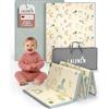 Laleni tappeto gioco bambini pieghevole 150x180x1cm - tappeto bambini impermeabile - tappeto gioco neonato isolante - morbido e protegge dal freddo del pavimento outdoor e indoor - design arcobaleno