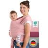 Laleni Fascia Neonato fino a 15kg in Morbido Cotone - Fascia Porta Bebe dalla nascita - Fascia Neonato Porta Bebe Certificata OEKO-TEX - Fascia Bebe Lunga 5,10m - Fascia Elastica Neonato Rossa