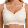 Aolso Reggiseno Donna Senza Ferretto, Donne Reggiseni Senza Cuciture, Sostegno, Coppa Intera, Reggiseno Push-Up Confortevole,Ideale da Indossare sotto Le T-Shirt o per Dormire-Tipo A(Bianco-L)