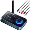 SOOMFON Trasmettitore Ricevitore Bluetooth 5.3, Adattatore Bluetooth Audio