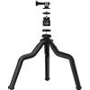 Sabrent Treppiede smartphone, Cavalletto per smartphone, Mini treppiede per GoPro, Treppiede flessibile octopus, con doppia testa a sfera, rotazione 360° (TP-FLTP-TBHD)
