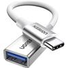 UGREEN Cavo OTG Type C a USB 3.0 Adattatore USB C Maschio a Femmina,Argento