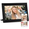 Vicloon WiFi Cornice Digitale 10.1 Pollici, 1280x800 HD IPS Touch Screen, Memoria 32 GB, Condividi Foto/Video/Musica con l'App Frameo, Supporto per Scheda SD, Rotazione Automatica