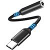 lalasis Adattatore Usb C Jack 3,5mm,Adattatore Jack Usb C Da 3.5mm,Adattatore Usb C Connettore Jack Per iPhone 17 Pro Max/17Pro/17/16/15 Samsung S24 S23 S22 Ultra Not 20 A53,Huawei P50/Pro Mate,ipad Pro Nero