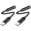 lalasis Adattatore Usb C Jack 3,5mm,Adattatore Jack Usb C Da 3.5mm,Adattatore Usb C Connettore Jack Per iPhone 17 Pro Max/Pro/17/16/15 Samsung S24 S23 S22 Ultra A53,Huawei P50/Pro Mate,ipad Pro 2Pcs Nero
