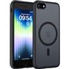 TOCOL Cover Magnetica per iPhone SE 3 2 (2022,2020), iPhone 8 7 4,7 Pollic, Compatibile con MagSafe, Custodia Antiurto Traslucida Opaca, Nero