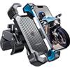 JOYROOM 2026 Handyhalterung Fahrrad & Motorrad, [1s Auto-Sperre][100mph Militär Anti-Shake], [5s Install] Universal Handyhalter Lenker Holder für iPhone 17 Samsung S25, für 4,7''-7" Smartphone - Blau