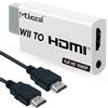 Mcbazel Adattatore Wii a HDMI con Cavo HDMI da 1,5 m 1080P,Convertitore di Segnale Video e Audio Wii a 1080P FullHD con Jack Audio Stereo da 3,5 mm per Console Wii,Monitor HDMI,HDTV e Proiettore Video