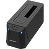 SABRENT Docking Station SSD/Hard Disk esterno/HDD 2.5/3.5 pollici, USB 3.2 Gen 1, 1 slot per SSD/HDD, con alimentatore, per SSD SATA fino a 22TB (EC-UBLB)